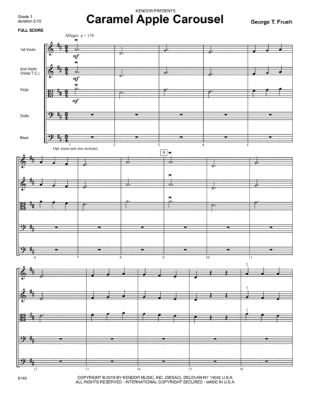 Caramel Apple Carousel Full Score Sheet Music