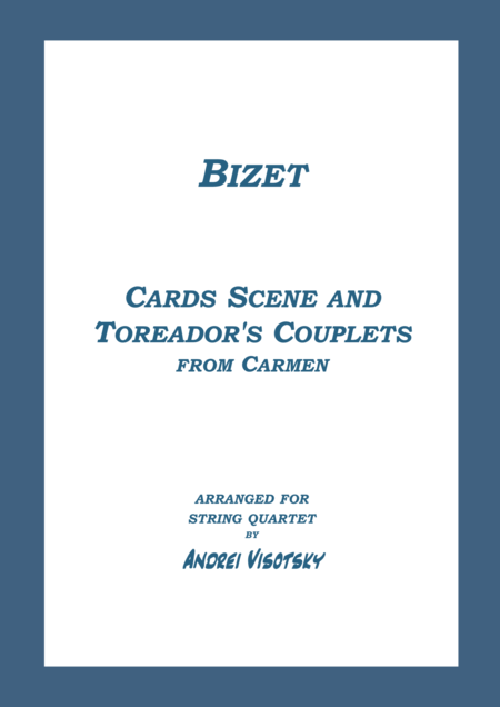 Cards Scene And Toreadors Couplets Sheet Music