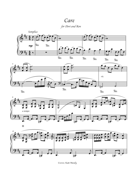 Free Sheet Music Care