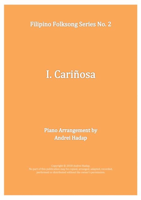 Cariosa Arranged For Piano Solo Sheet Music