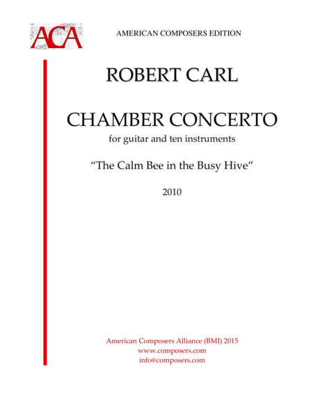 Free Sheet Music Carl Chamber Concerto For Guitar And 10 Instruments