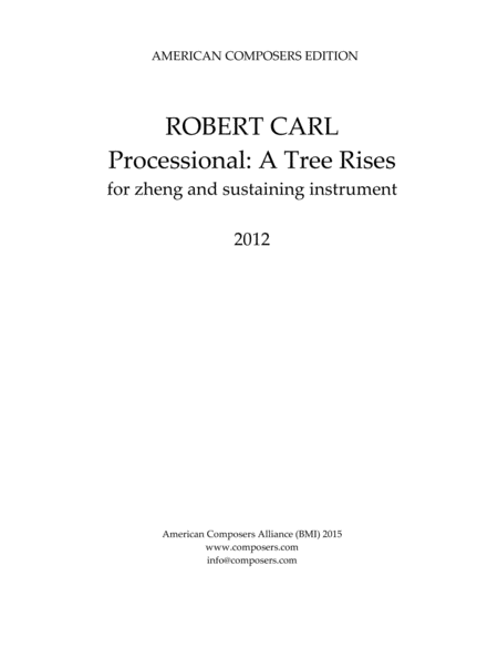 Free Sheet Music Carl Processional A Tree Rises