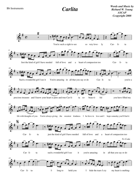 Free Sheet Music Carlita