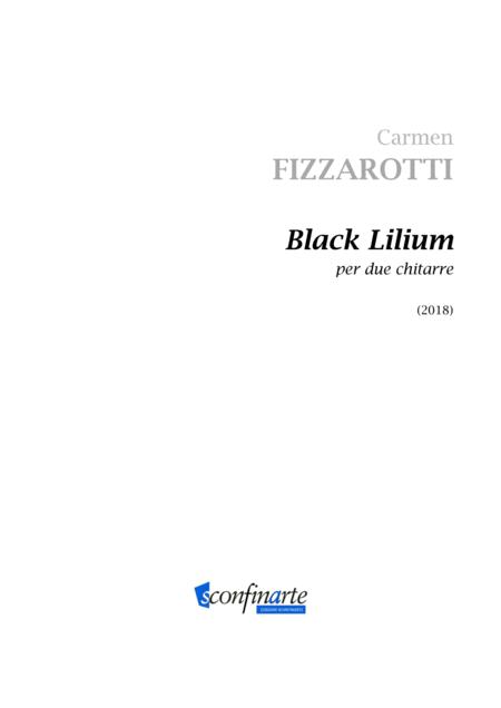 Free Sheet Music Carmen Fizzarotti Black Lilium Es 20 007 Per Due Chitarre