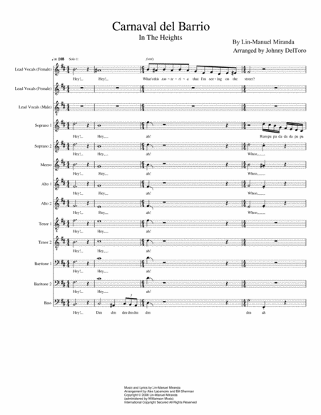 Free Sheet Music Carnaval Del Barrio