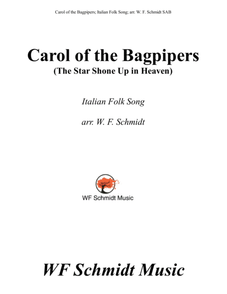 Free Sheet Music Carol Of The Bagpipers