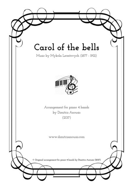 Free Sheet Music Carol Of The Bells Amazing Piano 4 Hands Arrangement