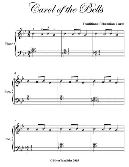 Carol Of The Bells Easiest Elementary Piano Sheet Music Sheet Music