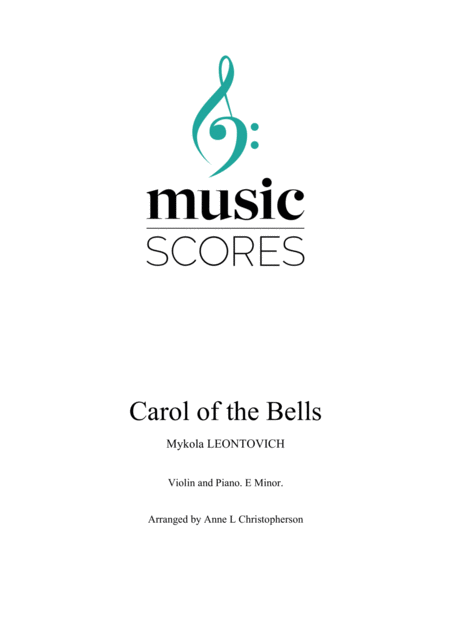 Free Sheet Music Carol Of The Bells Violin And Piano E Minor