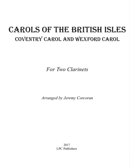 Carols Of The British Isles For Two Clarinets Sheet Music