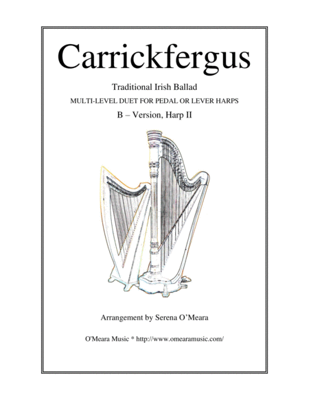 Free Sheet Music Carrickfergus B Version Harp Ii