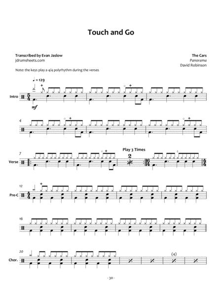 Free Sheet Music Cars The Touch And Go