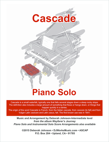 Free Sheet Music Cascade Piano Solo