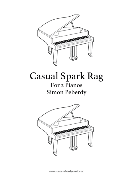 Casual Spark Rag For 2 Pianos 4 Hands Sheet Music