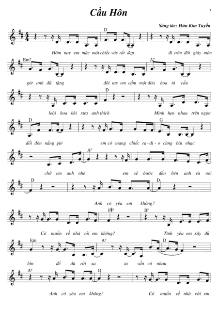 Free Sheet Music Cau Hon Sheet Music And Chors