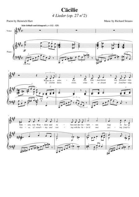 Free Sheet Music Ccilie Strauss Low Voice