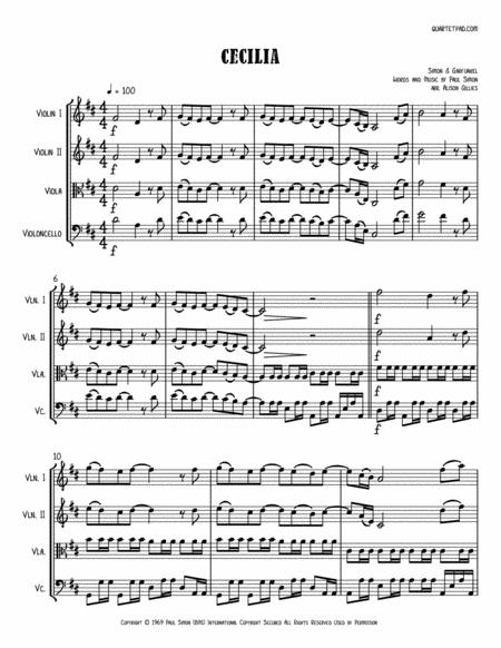 Free Sheet Music Cecilia String Quartet