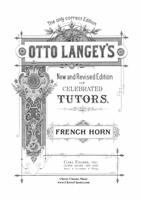 Free Sheet Music Celebrated Tutors For French Horn