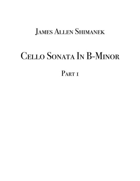 Free Sheet Music Cello Sonata In B Minor Part 1