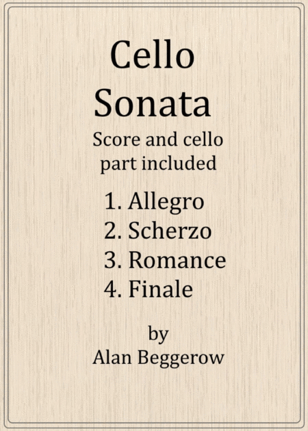 Cello Sonata No 1 Sheet Music