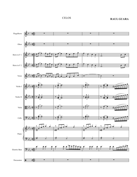 Free Sheet Music Celos