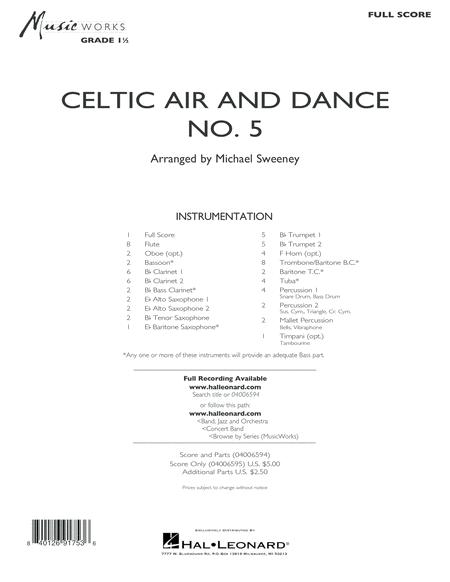 Free Sheet Music Celtic Air And Dance No 5 Full Score