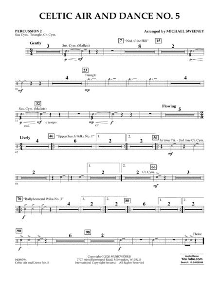 Free Sheet Music Celtic Air And Dance No 5 Percussion 2