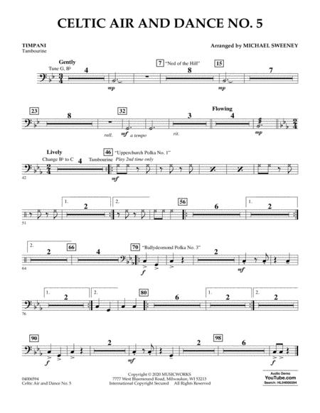 Free Sheet Music Celtic Air And Dance No 5 Timpani