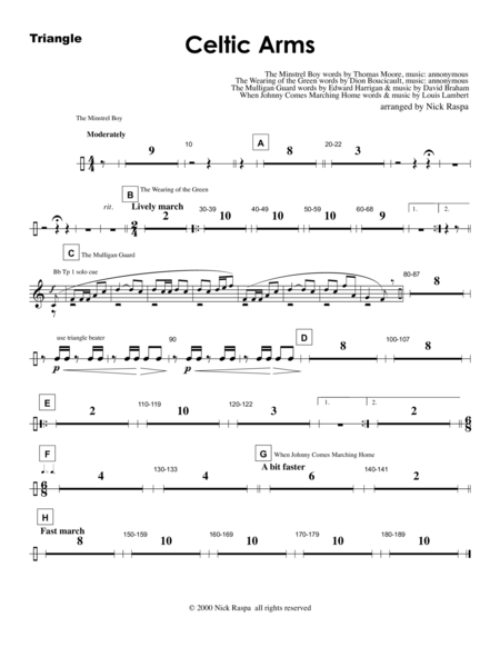 Celtic Arms Triangle Part Sheet Music