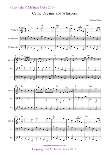 Free Sheet Music Celtic Dreams And Whispers