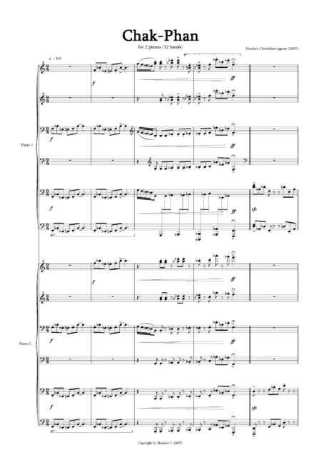 Free Sheet Music Chak Phan For Piano 12 Hands