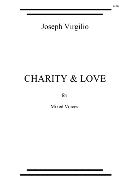 Charity Love For Mixed Voices Sheet Music