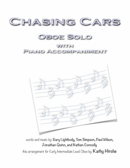 Chasing Cars Oboe Solo With Piano Accompaniment Sheet Music