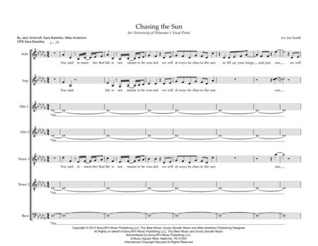 Free Sheet Music Chasing The Sun