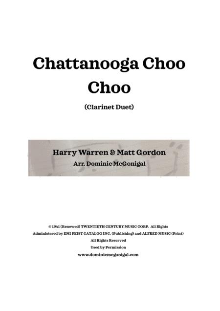 Chattanooga Choo Choo Clarinet Duet Sheet Music