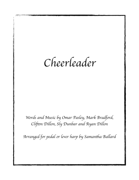 Free Sheet Music Cheerleader Harp Solo