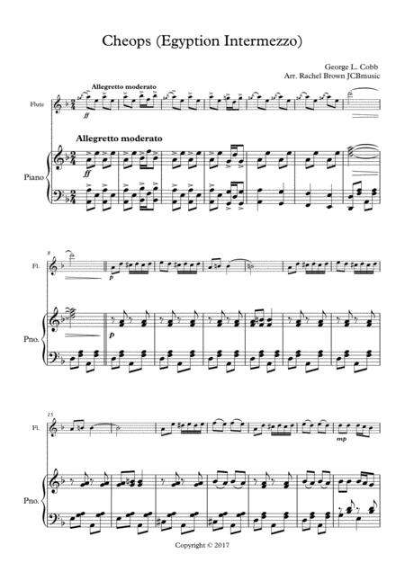 Free Sheet Music Cheops Egyptian Intermezzo For Flute And Piano