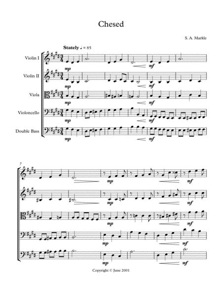 Chesed For String Orchestra Sheet Music