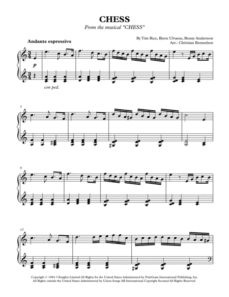 Free Sheet Music Chess