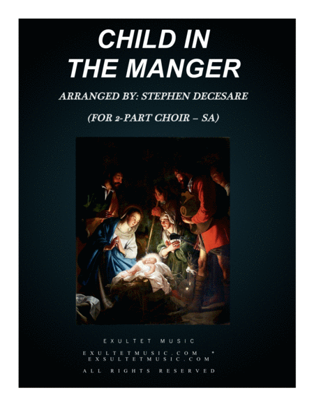 Child In The Manger For 2 Part Choir Sa Sheet Music