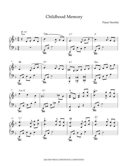 Childhood Memory D Minor Version Sheet Music