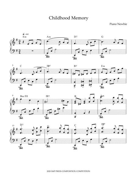 Childhood Memory E Minor Version Sheet Music