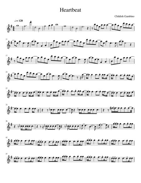 Free Sheet Music Childish Gambino Heartbeat