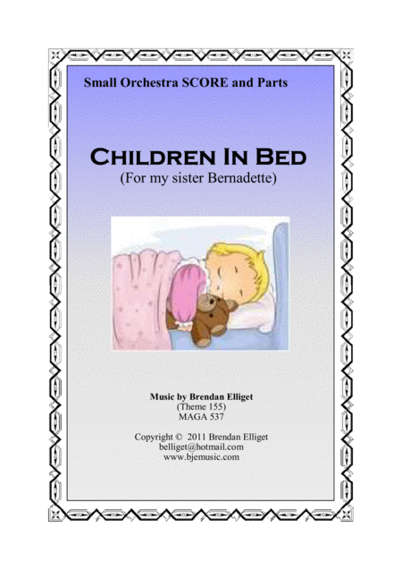 Free Sheet Music Children In Bed For My Sister Bernadette Small Orchestra