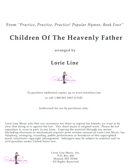Free Sheet Music Children Of The Heavenly Father Easy