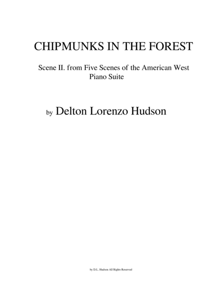 Free Sheet Music Chipmunks In The Forest