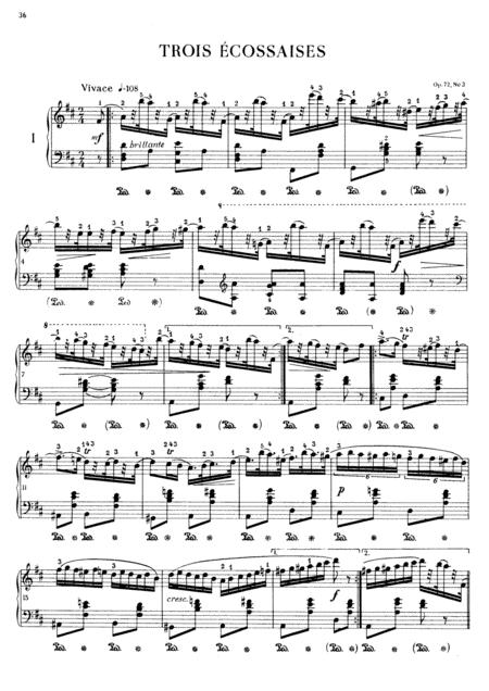 Chopin 3 Cossaises No 1 To No 3 Complete Version Sheet Music