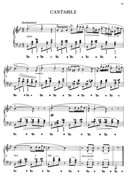 Free Sheet Music Chopin Cantabile In Bb Major B 84