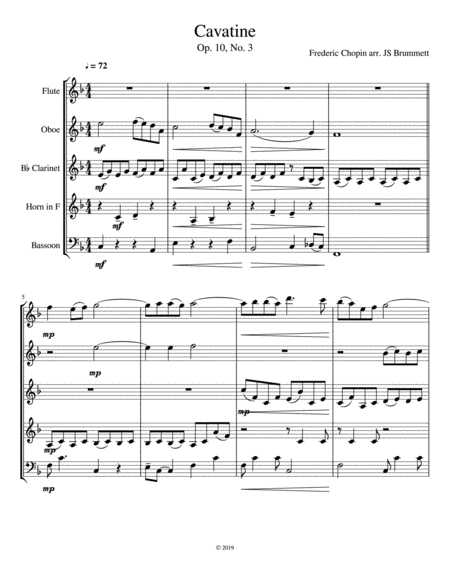 Free Sheet Music Chopin Cavatine Op 10 No 3