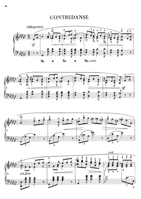 Chopin Contredanse In Gb Major B 17 Complete Version Sheet Music